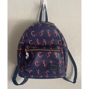 Disney Loungefly Mulan Mushu Mini Backpack with Zipper Charm EUC Super Adorable